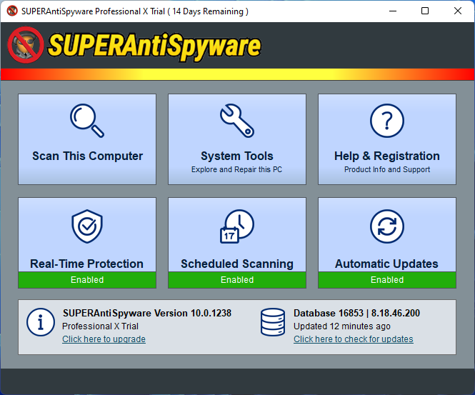 SUPERAntiSpyware Professional Edition screenshot